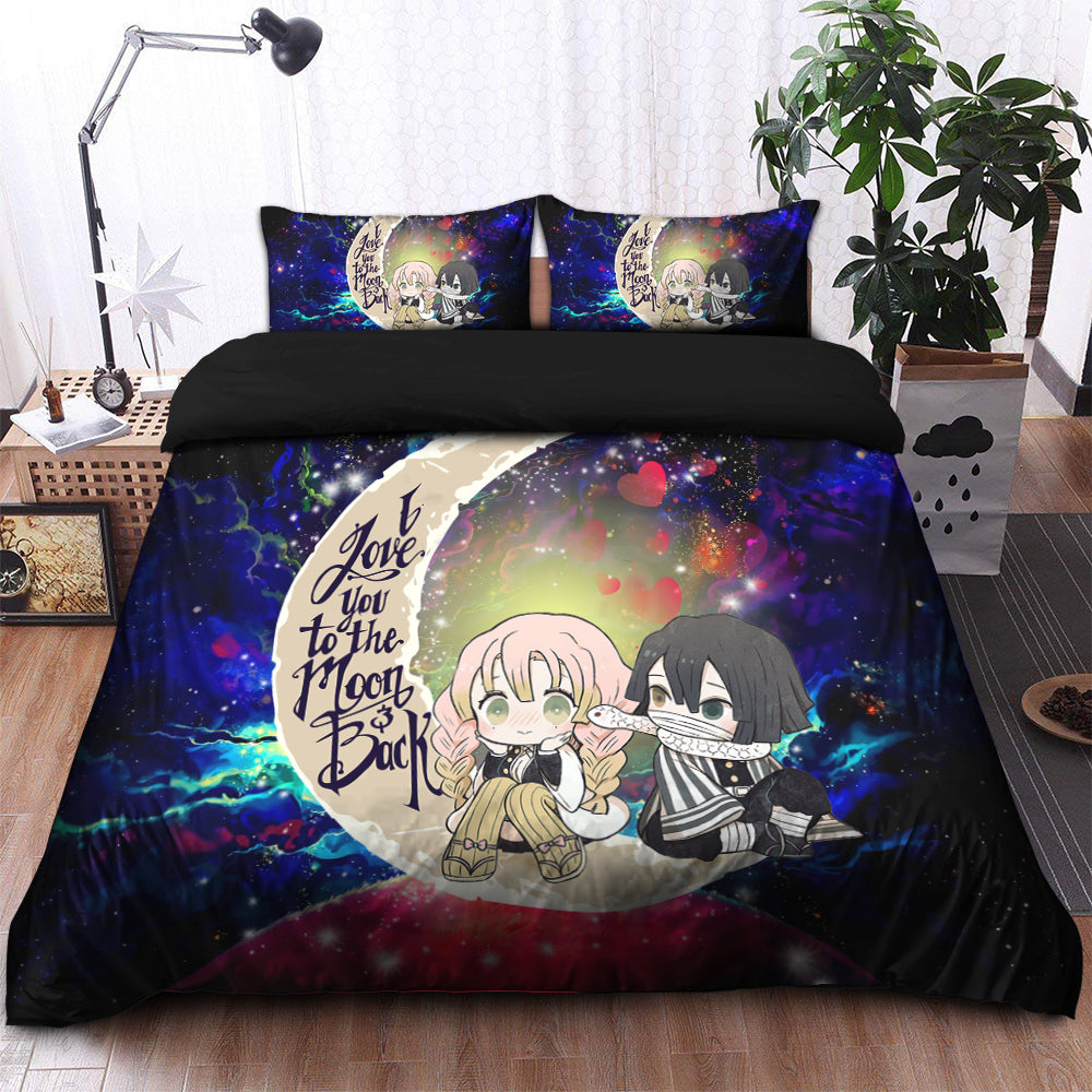 Kanroji And Kaburamaru Demon Slayer Anime Love You To The Moon Galaxy Bedding Set