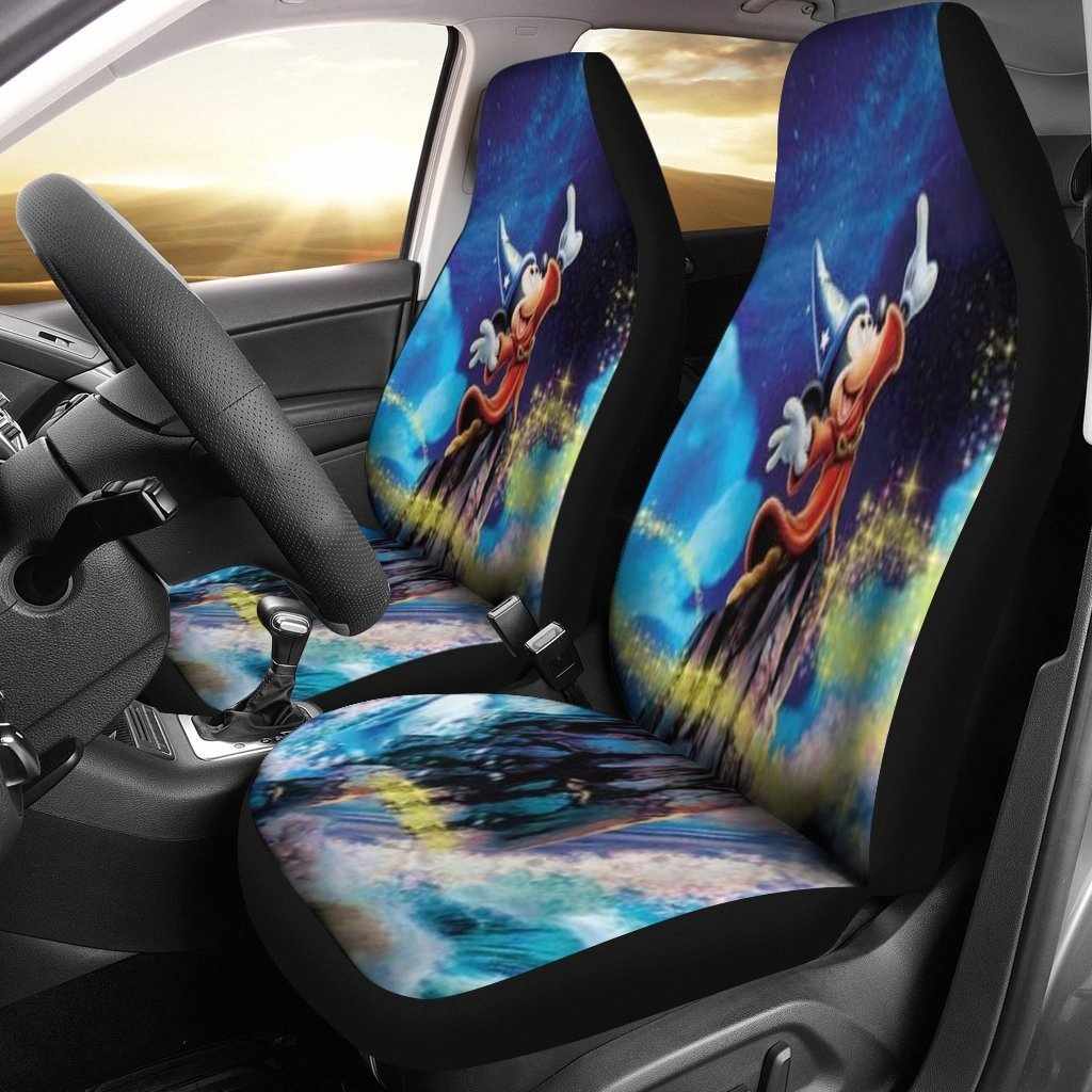 MM Car Seat Covers Magical Sorcerer MM Scene Seat Covers Blue