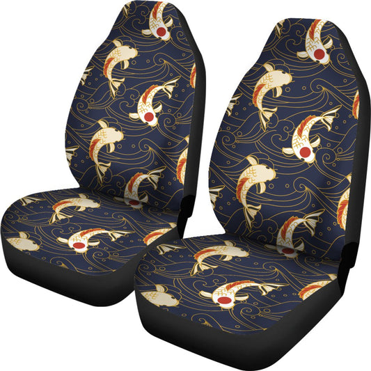 Japanese Car Seat Covers Japanese Koi Fish Pattern Seat Covers Black Yellow