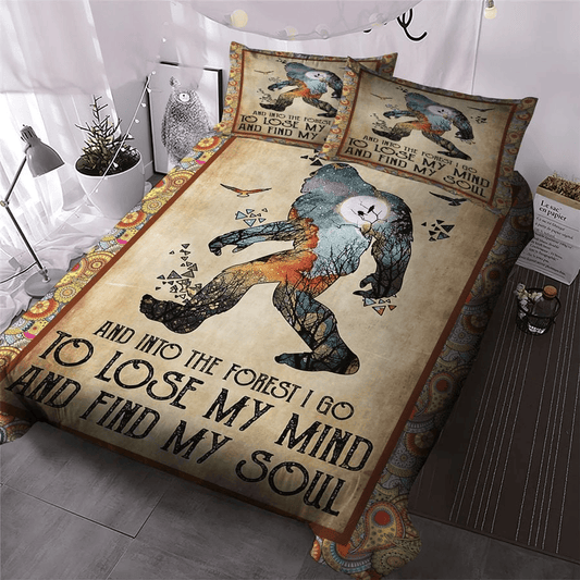 Bigfoot Bedding Set To Lose My Mind To Find My Soul Duvet Covers Brown Unique Gift