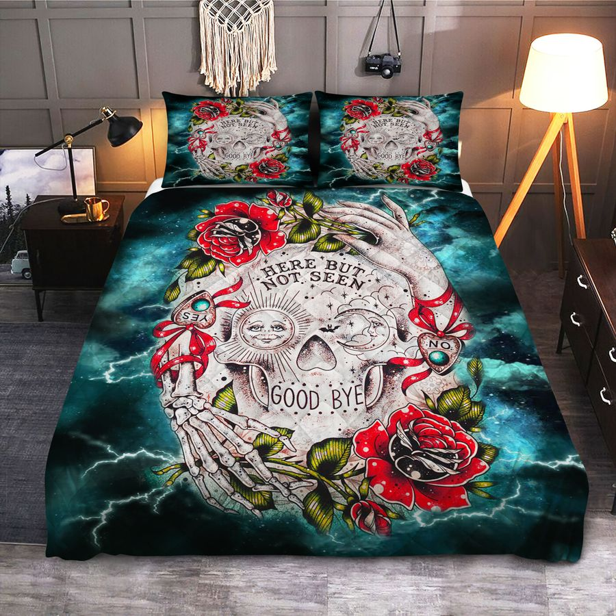 Skull Bedding Set Here But Not Seen Goodbye Duvet Covers Colorful Unique Gift