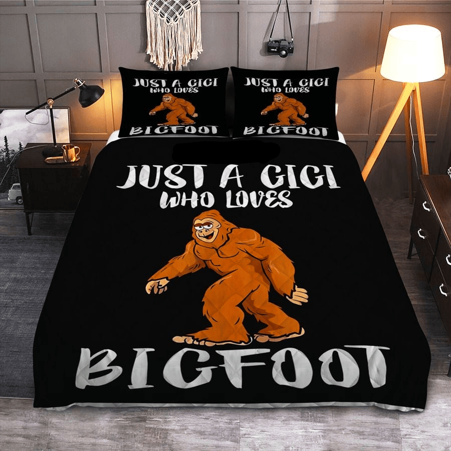 Bigfoot Bedding Set Just A Girl Who Loves Bigfoot Duvet Covers Black Unique Gift