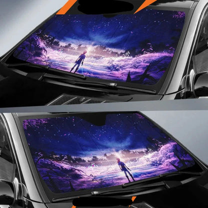 Legend Of Zelda Car Sun Shade Legend Of Zelda Galaxy Winshield Sun Shade Blue Pink