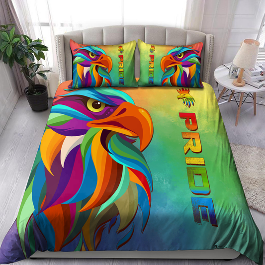 LGBT Bedding Set LGBT Rainbow Eagle Pride Duvet Covers Colorful Unique Gift