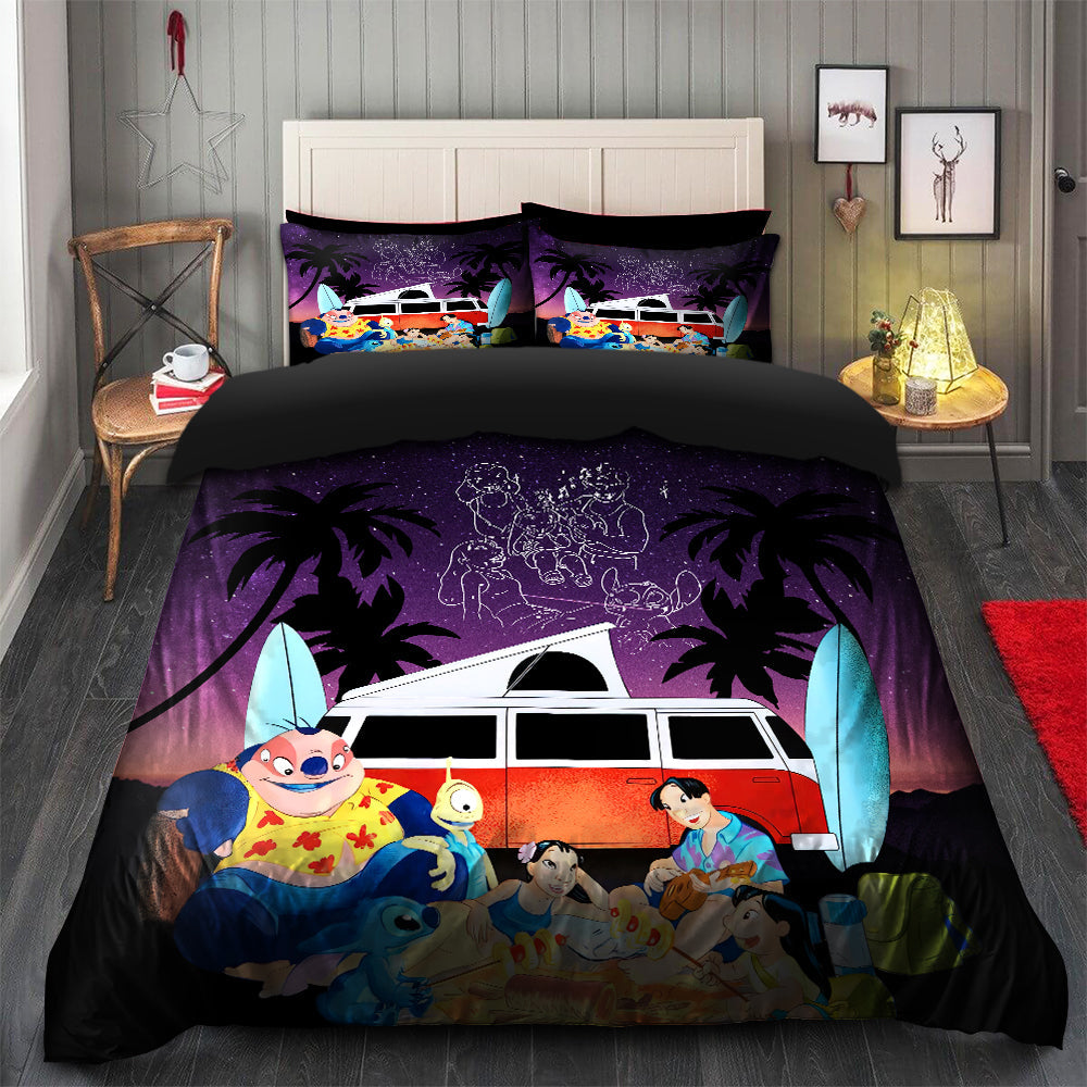 Night Camping Lilo Stitch Bedding Set