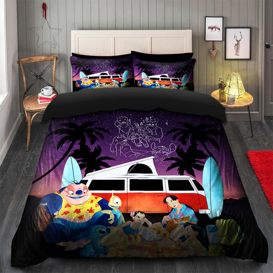 Night Camping Lilo Stitch Bedding Set