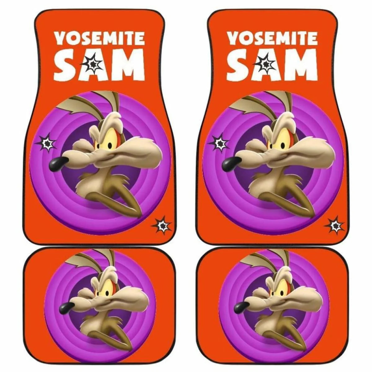 Looney Tunes Car Floor Mats Yosemite Sam And Wile E Coyote Graphic Car Mats