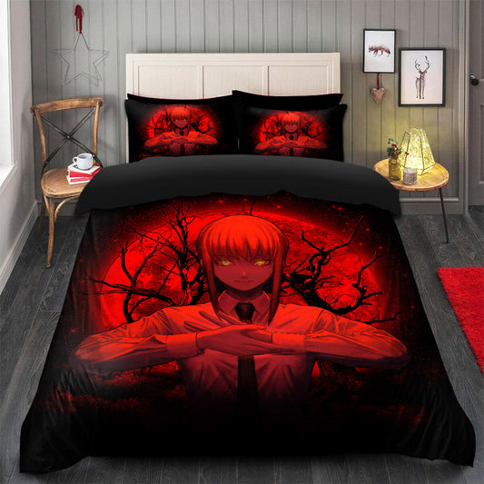 Makima Chainsaw Man Anime Moonlight Bedding Set