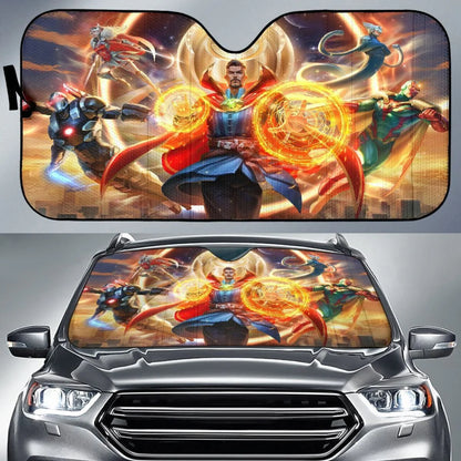 MV Car Sun Shade MV Super War Dr Strange Vision Winshield Sun Shade Colorful