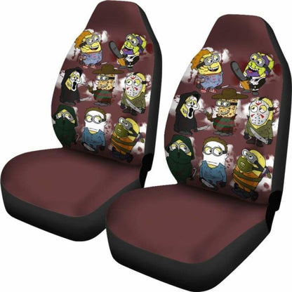 Minion Car Seat Covers Minions Cosplay As Horror Characters Seat Covers Red