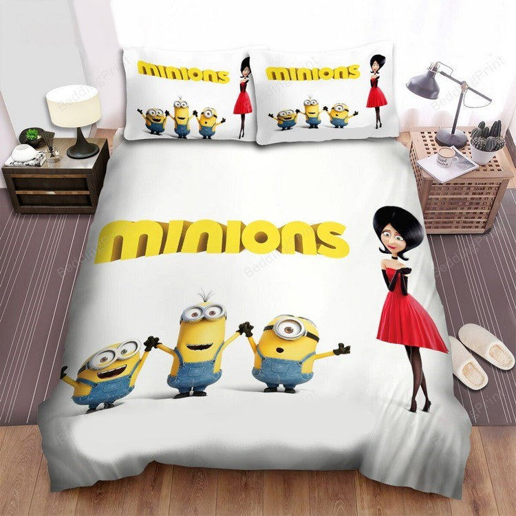 Minions Bedding Set Minions Scarlett Overkill Poster Duvet Covers Whit ...