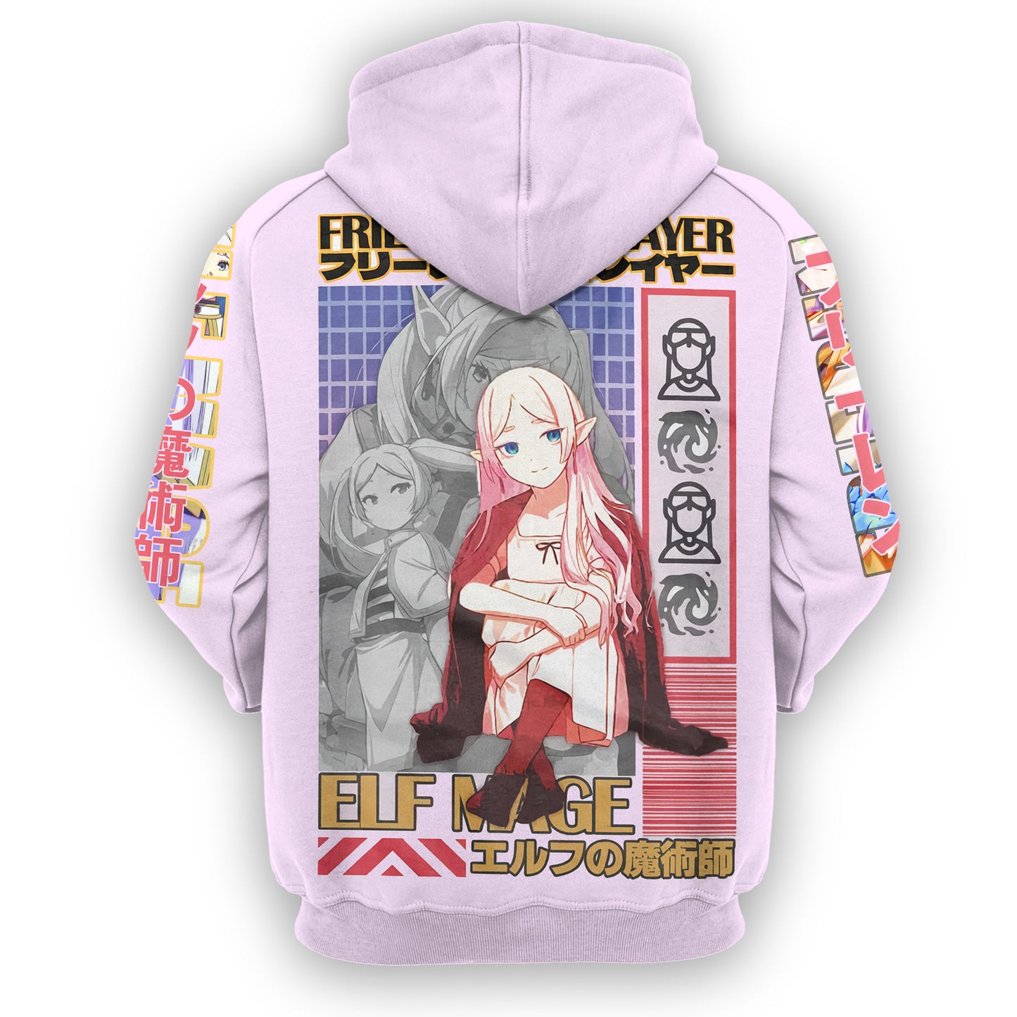 Frieren Beyond Journey’s End Zip Hoodie Frieren The Slayer Elf Mage Character Zip Hoodie Pink Unisex