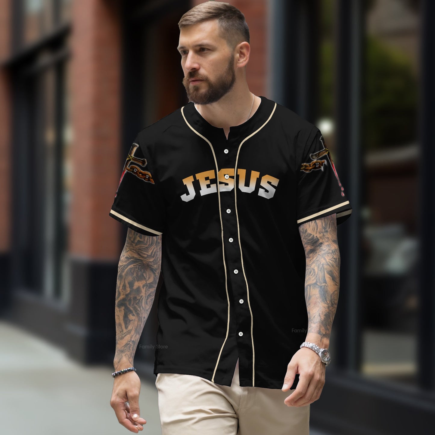 Christ Jesus Came Into The World To Save - Baseball Jersey - Christant Gift For Him