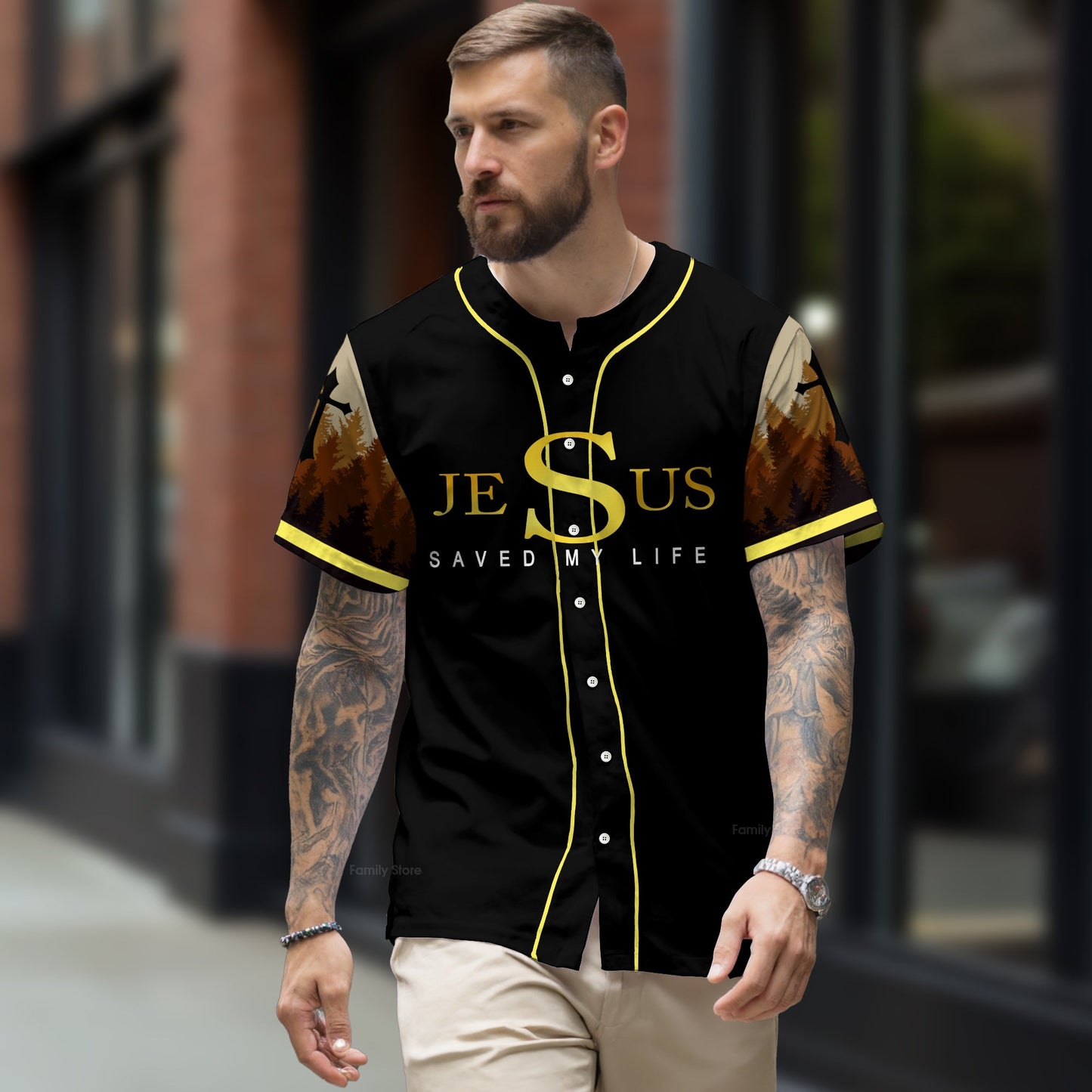 Lion Jesus saves my life Jesus is my everything Baseball Tee Jersey Shirt Printed 3D
