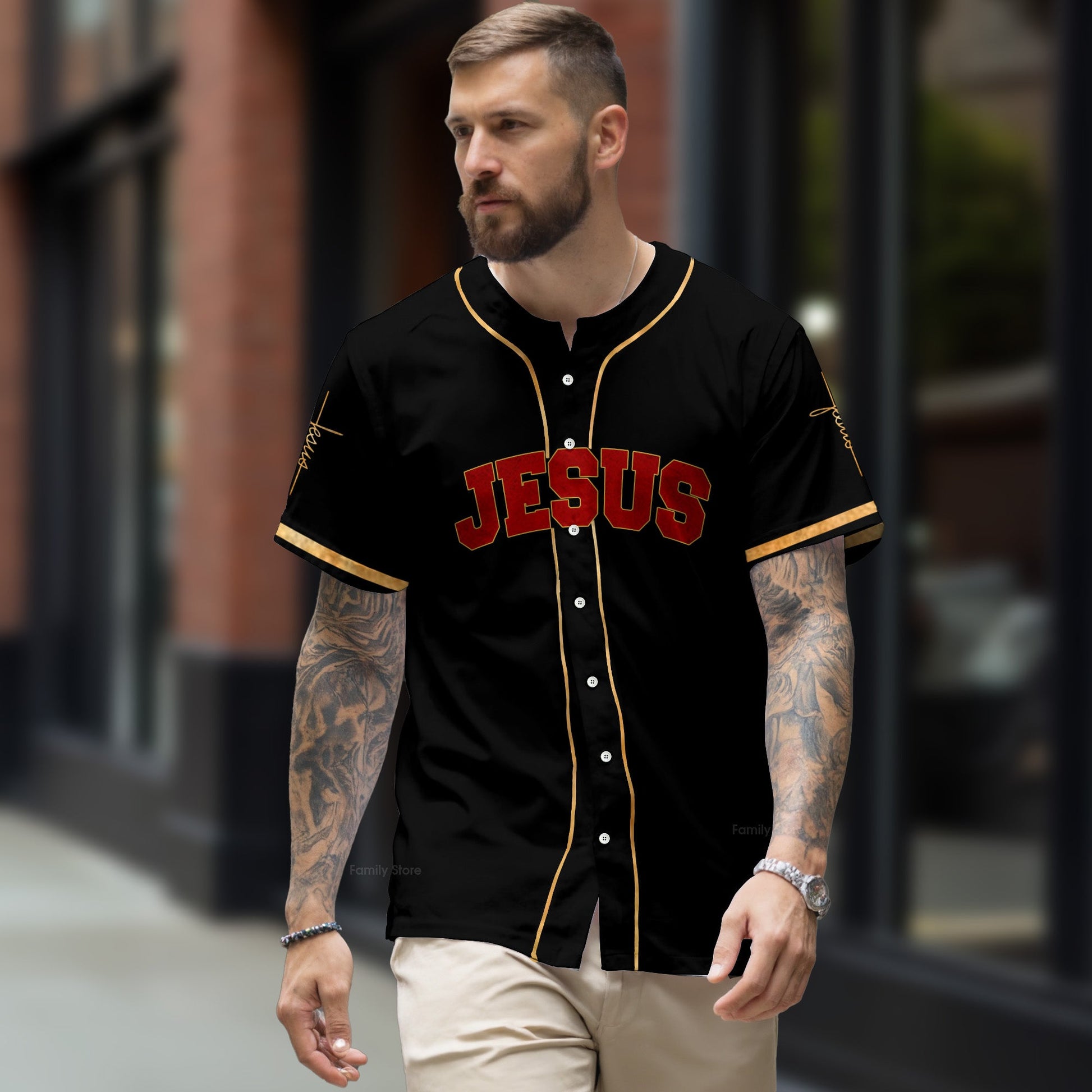 Jesus Baseball Tee Jersey Shirt