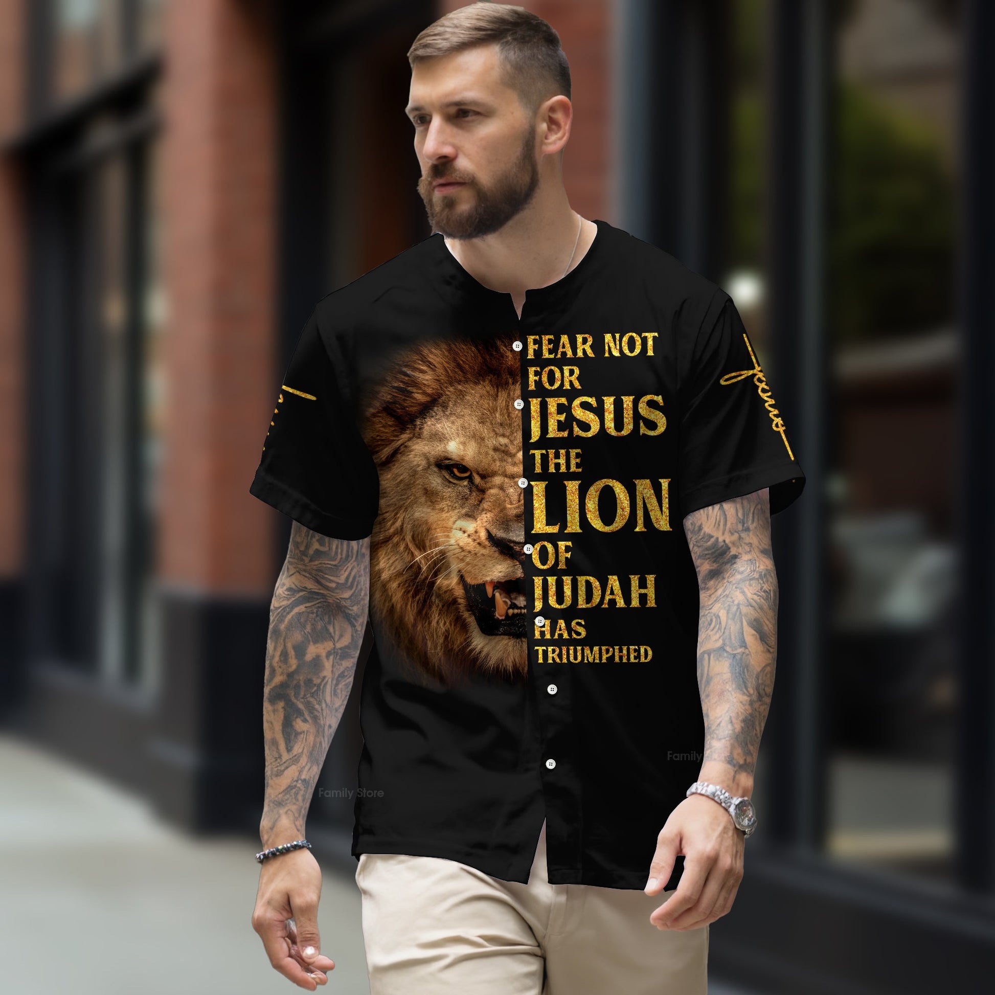 Fear Not For Jesus The Lion Of Judah Has Triumphed Printed 3D Baseball Jersey - Christant Gift For Him