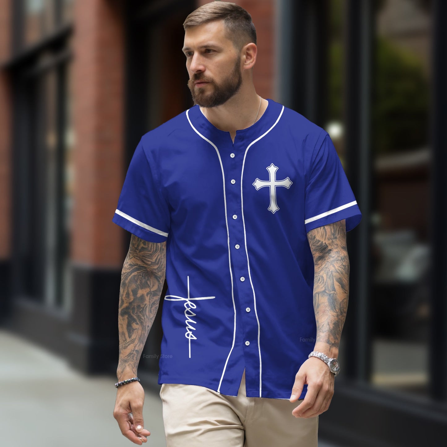 Don't be afraid - Baseball Jersey - Christant Gift For Him for God, Jesus, Christian