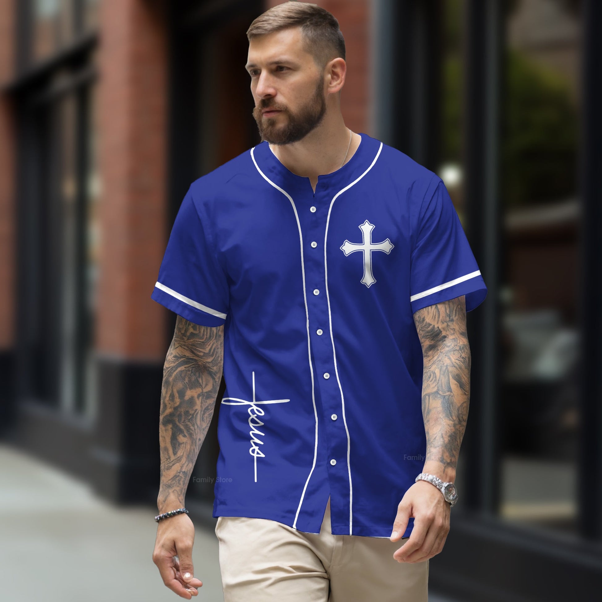 Don't be afraid - Baseball Jersey - Christant Gift For Him for God, Jesus, Christian