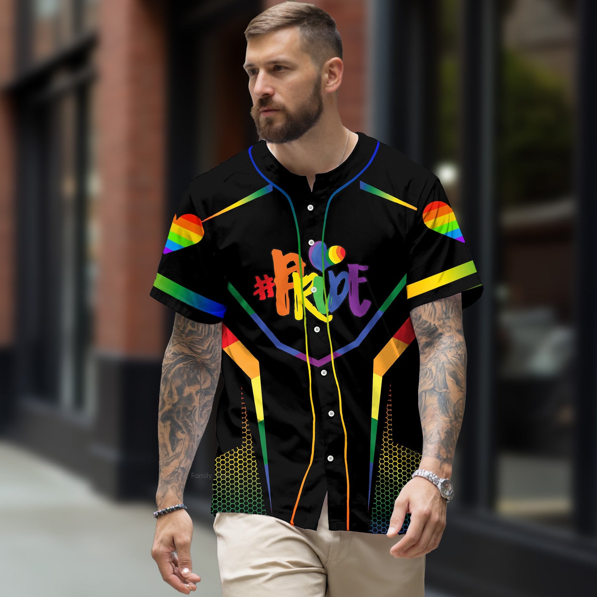 Don't Be Afraid To Show Your True Colours - Baseball Jersey - Christant Gift For Him LGBT Pride