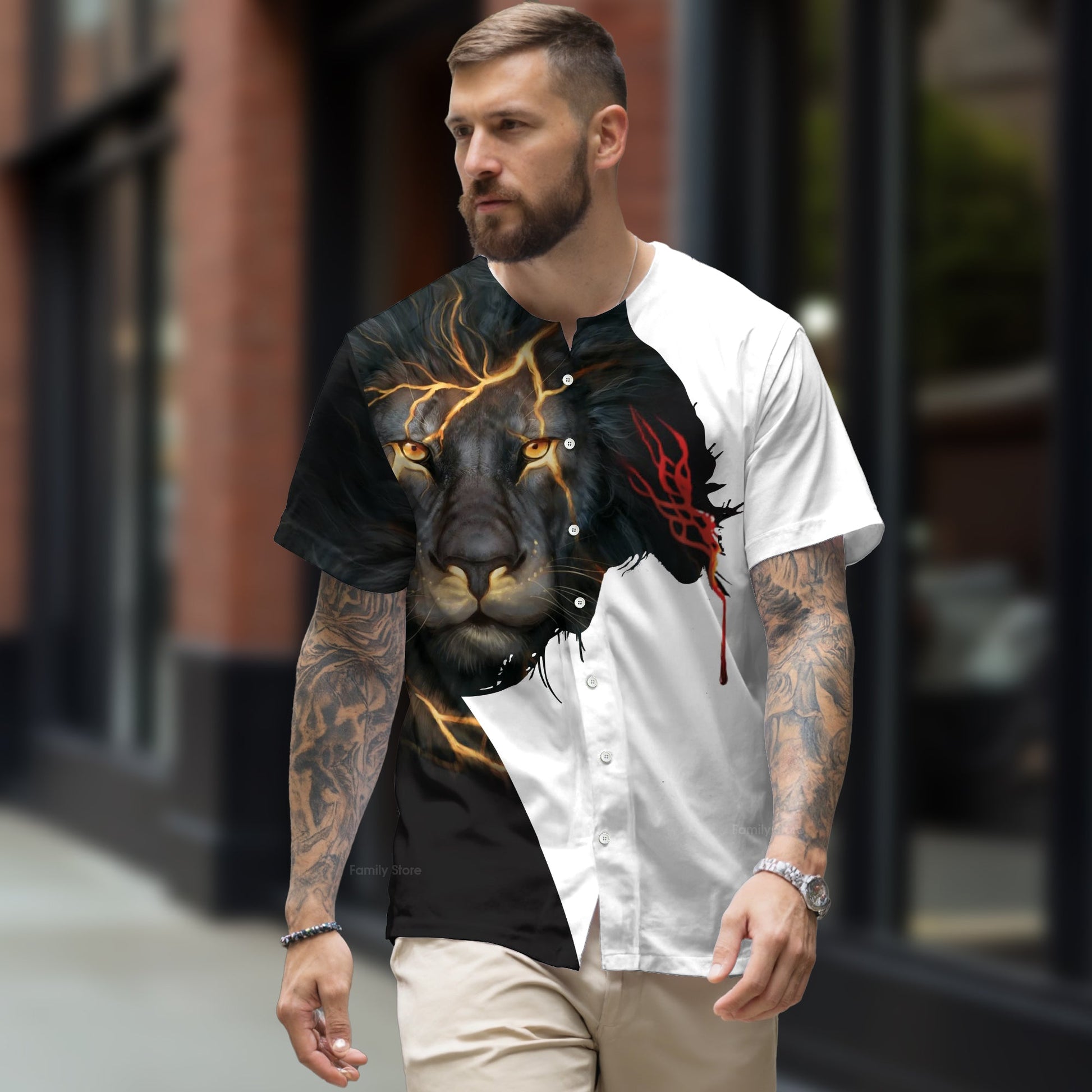 Jesus Lion Way Maker Miracle Worker Baseball Tee Jersey Shirt Printed 3D - PN303116Td