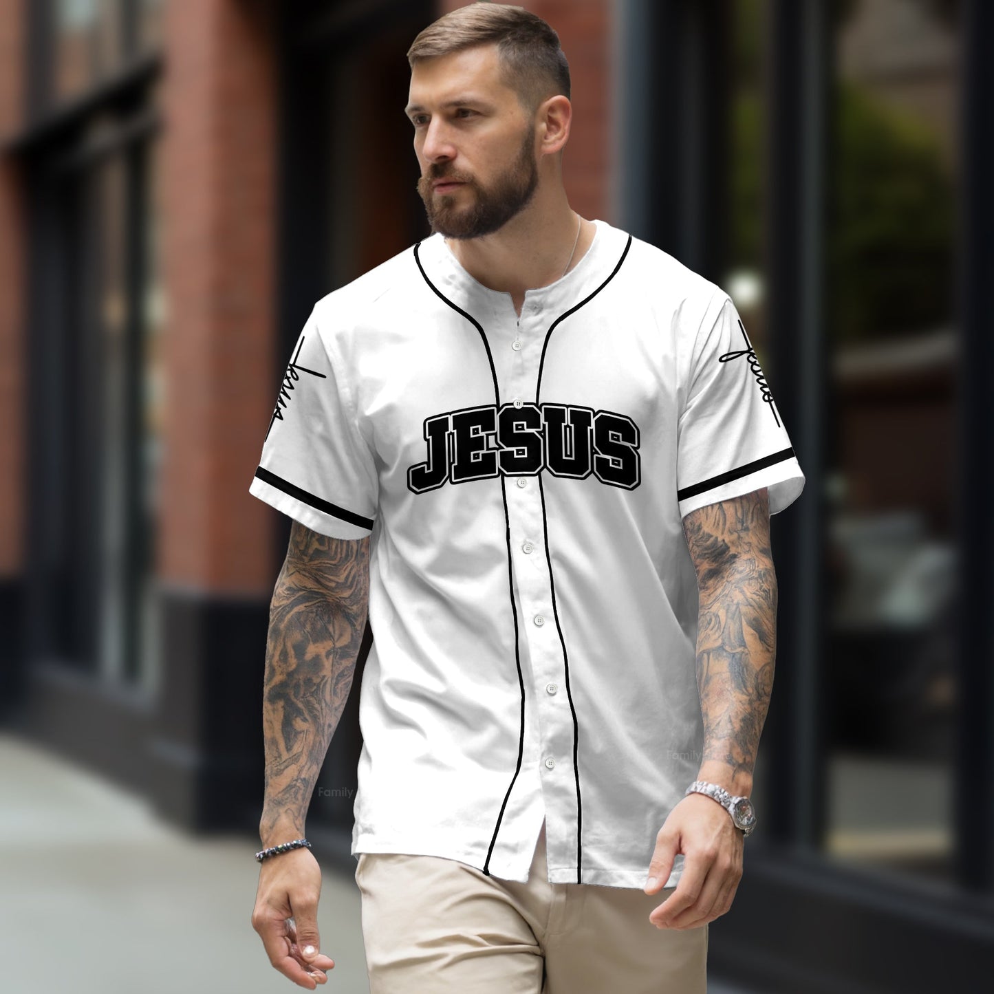 He has my back -Baseball Jersey - Christant Gift For Him for God, Jesus, Christian