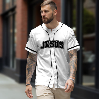 He has my back -Baseball Jersey - Christant Gift For Him for God, Jesus, Christian