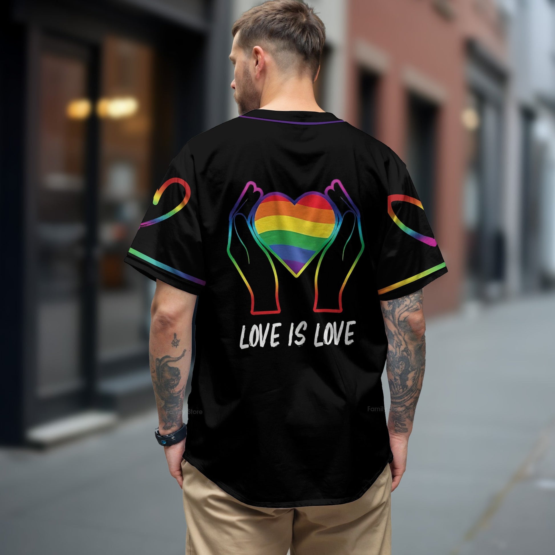 LGBT - Love is love Baseball Tee Jersey Shirt QT206278Td