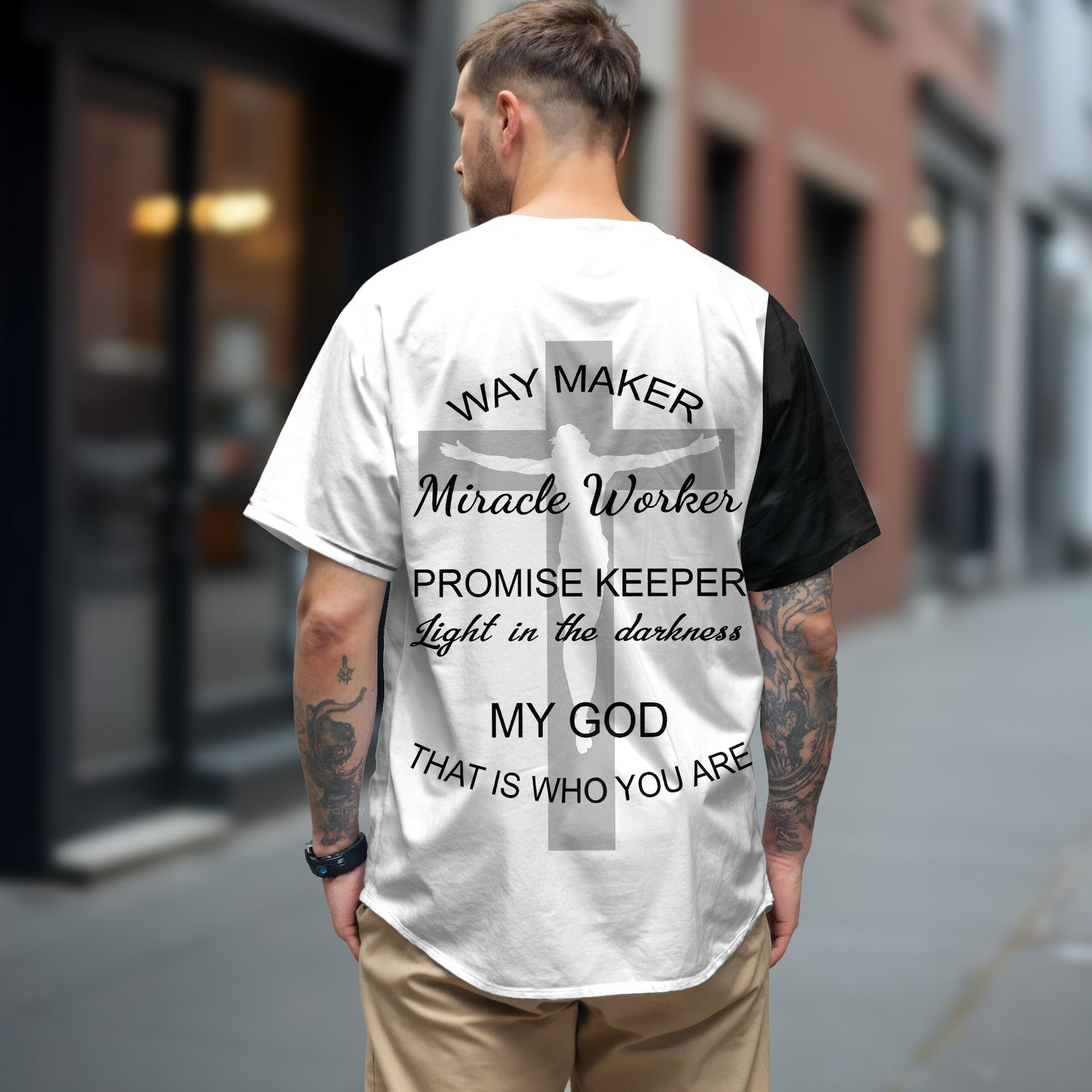 Jesus Lion Way Maker Miracle Worker Baseball Tee Jersey Shirt Printed 3D - PN303116Td