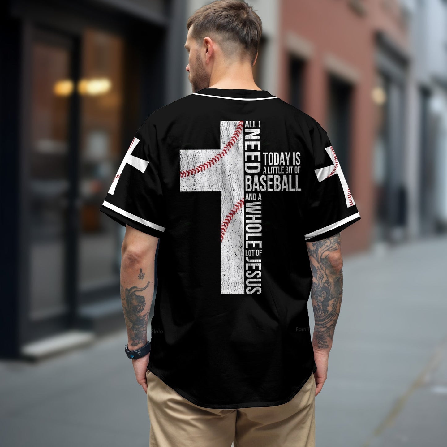 All I need today is a whole lot of Jesus - Baseball Jersey - Christant Gift For Him 118