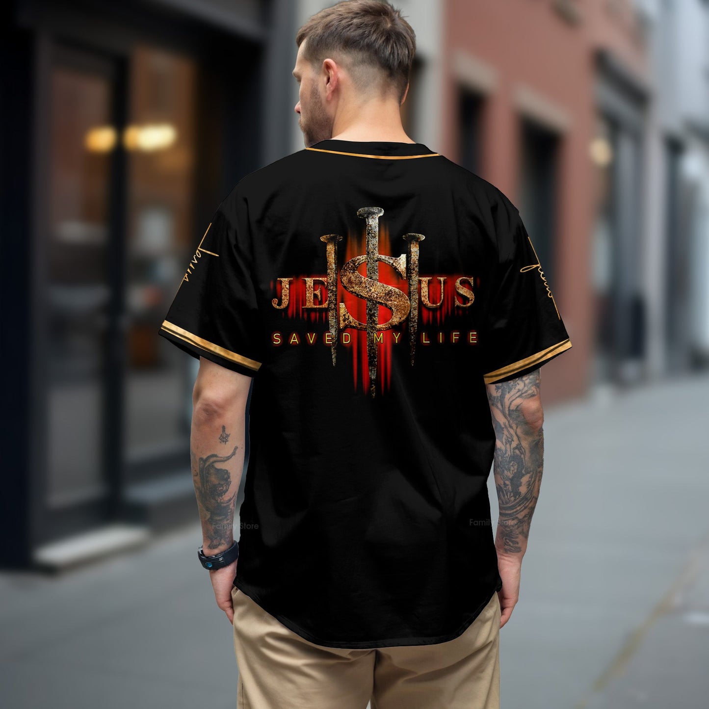 Jesus Baseball Tee Jersey Shirt