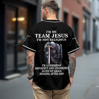 I'm On Team Jesus Baseball Tee Jersey Shirts 3D Printed - PN303010Td