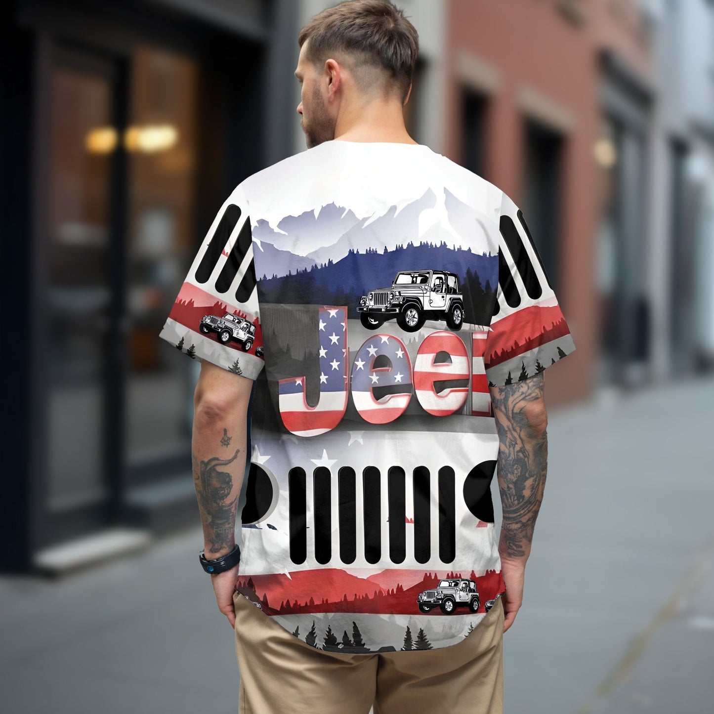 Jeep American Jeep Lover - Baseball Jersey - Christant Gift For Him
