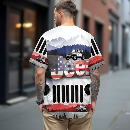 Jeep American Jeep Lover - Baseball Jersey - Christant Gift For Him