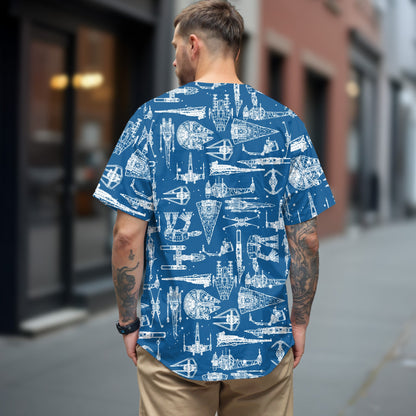 SaTr Space Ships - Baseball Jersey - Christant Gift For Him - Family Store