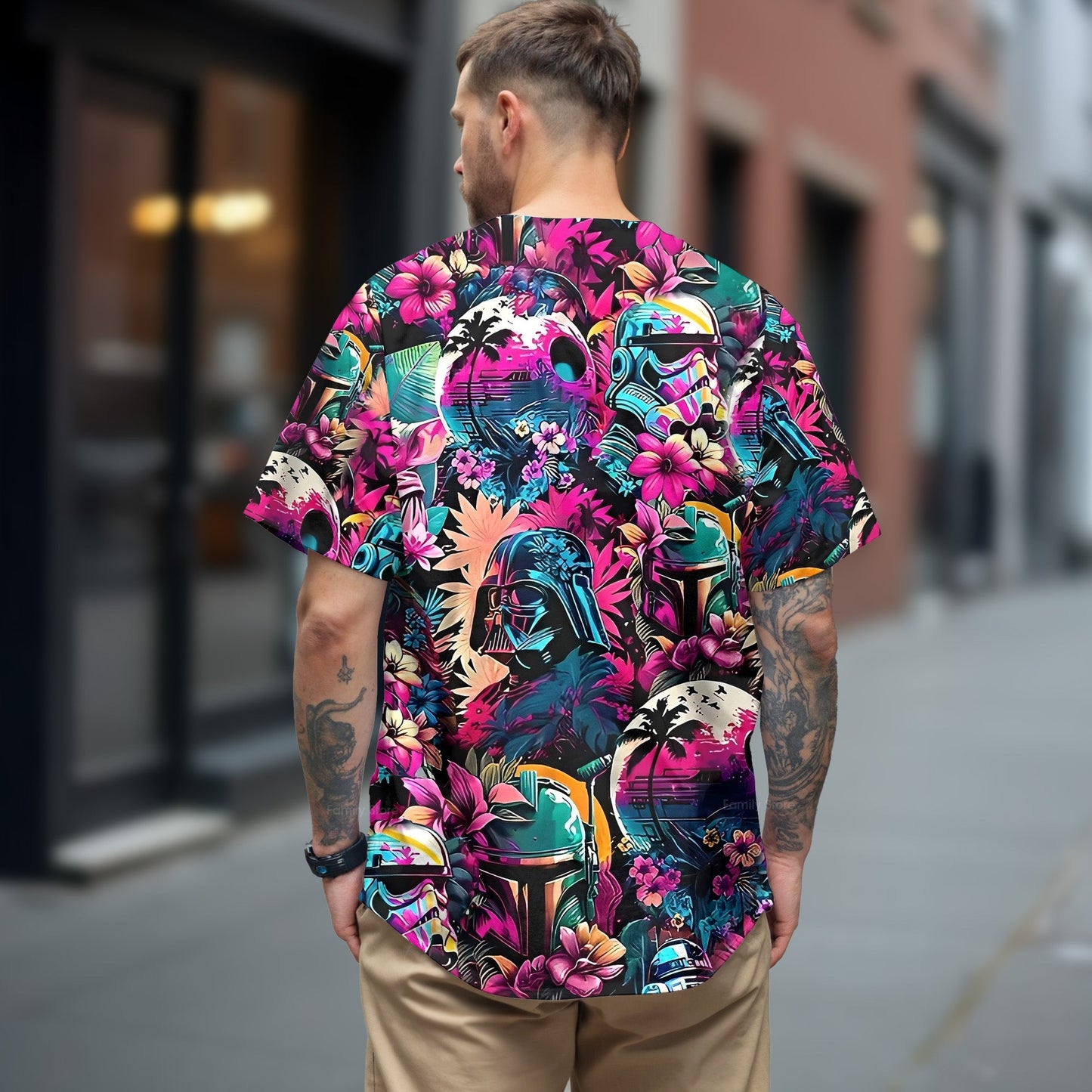 Special Starwars Synthwave 02 - Baseball Jersey - Christant Gift For Him - Family Store
