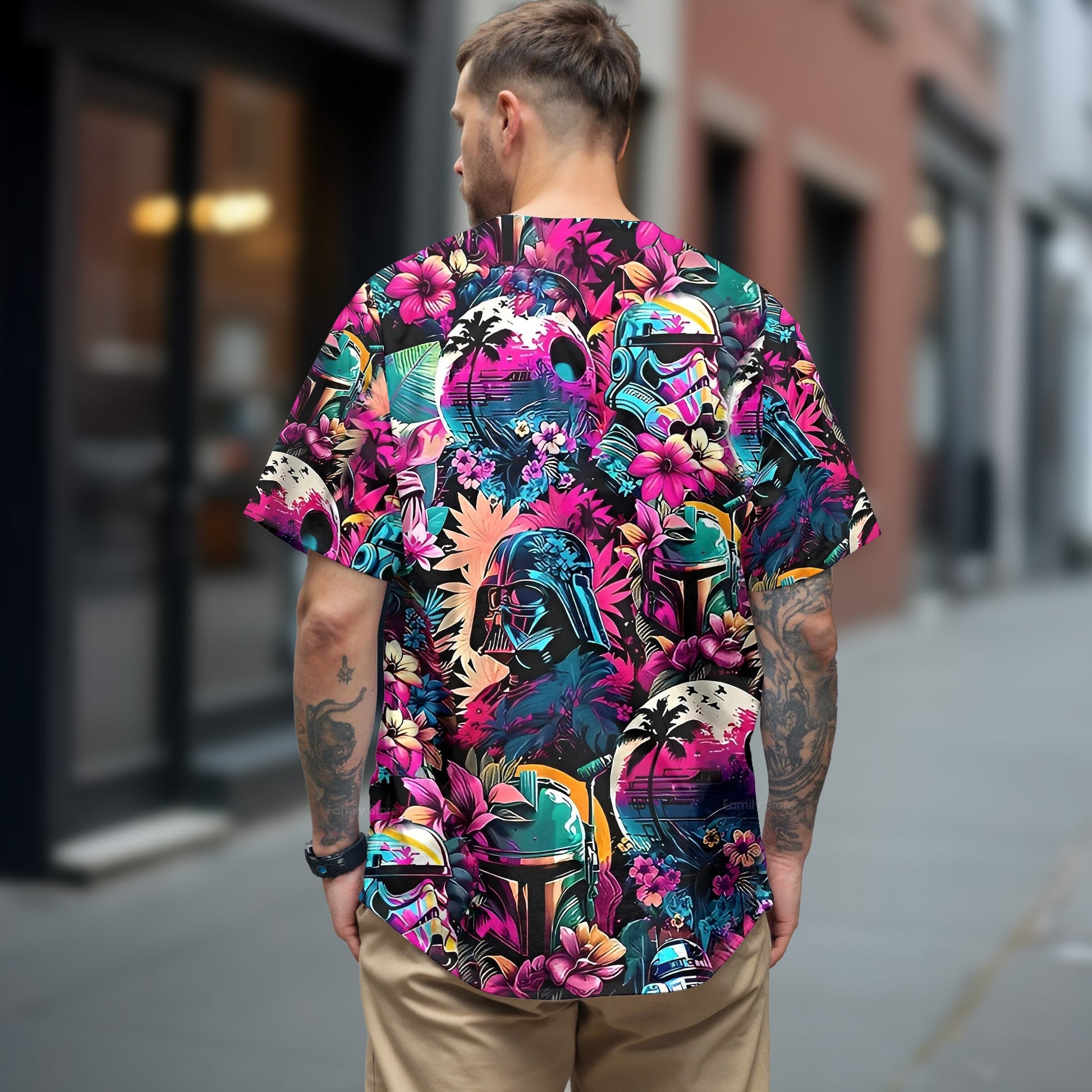 Special Starwars Synthwave 02 - Baseball Jersey - Christant Gift For Him - Family Store