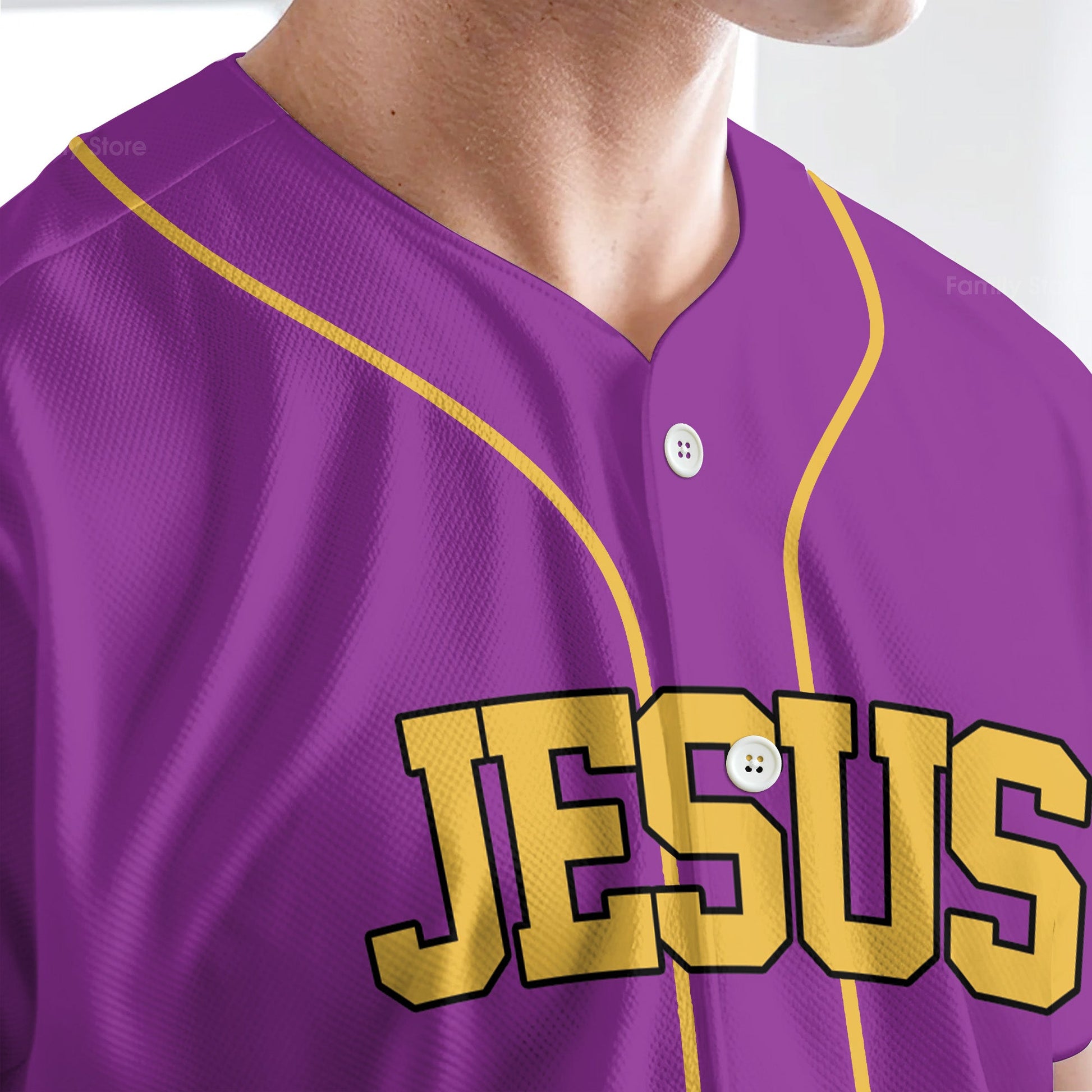 The Cross Purple - Baseball Jersey - Christant Gift For Him for God, Jesus