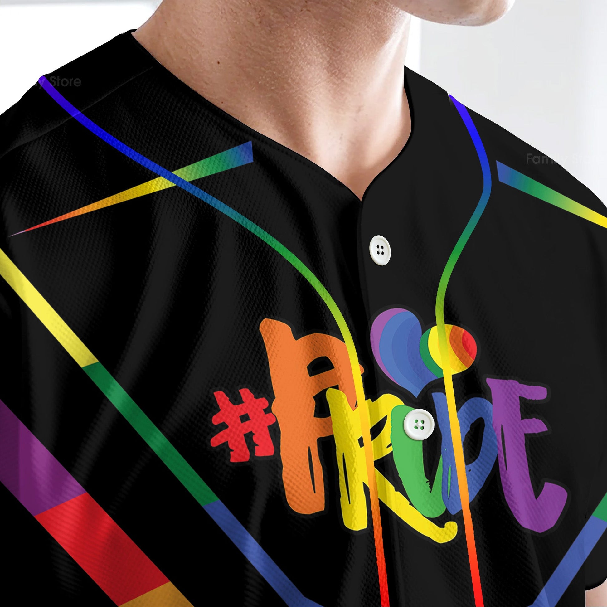 Don't Be Afraid To Show Your True Colours - Baseball Jersey - Christant Gift For Him LGBT Pride