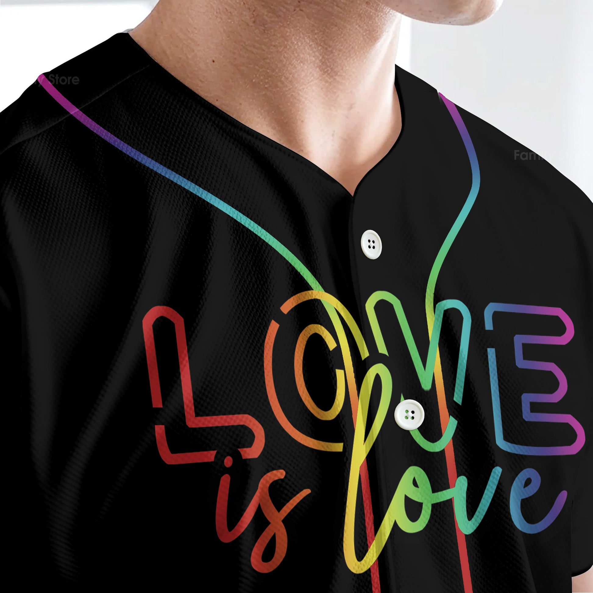 LGBT - Love is love Baseball Tee Jersey Shirt QT206278Td