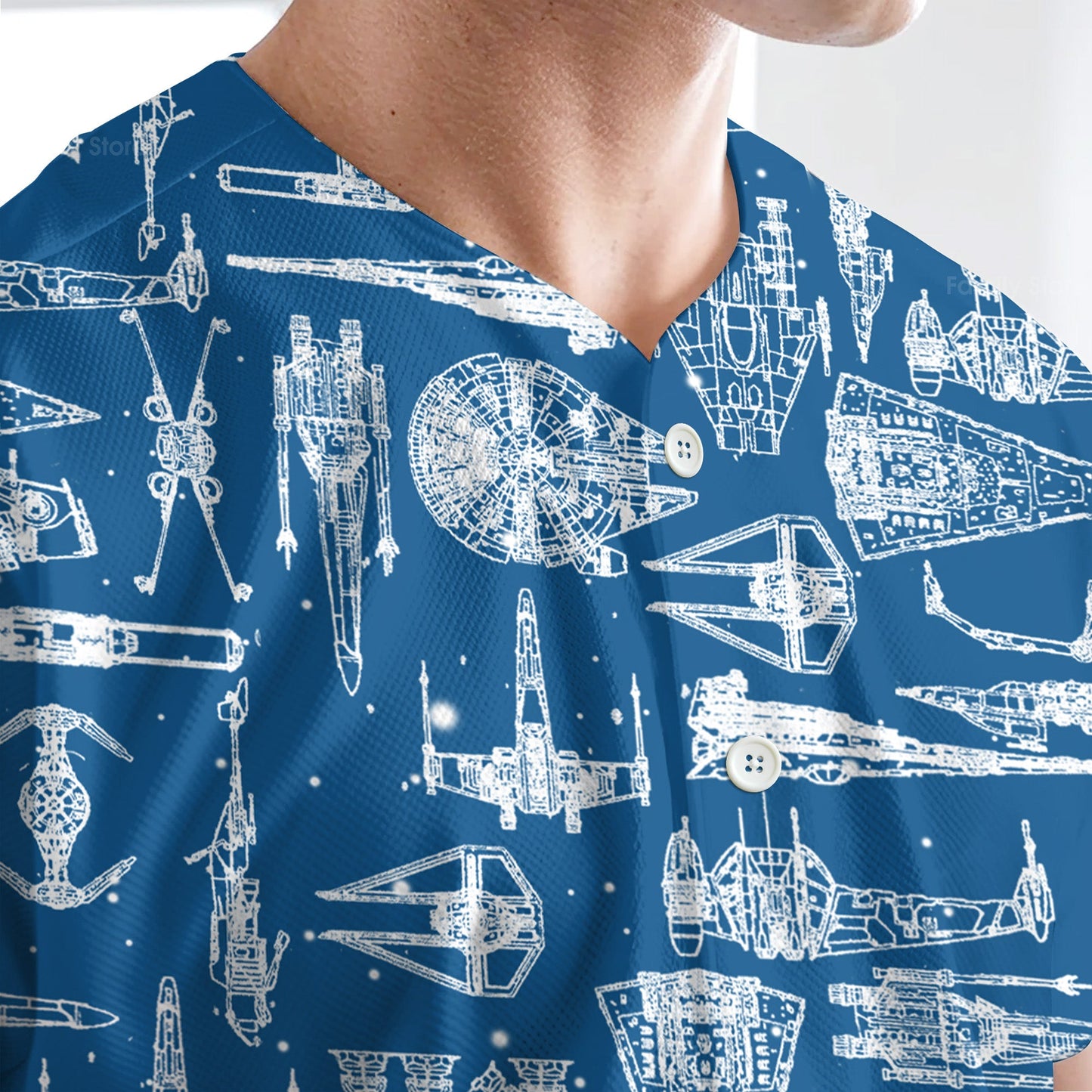 SaTr Space Ships - Baseball Jersey - Christant Gift For Him - Family Store