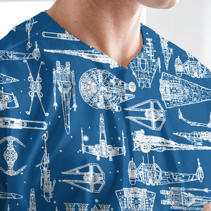 SaTr Space Ships - Baseball Jersey - Christant Gift For Him - Family Store
