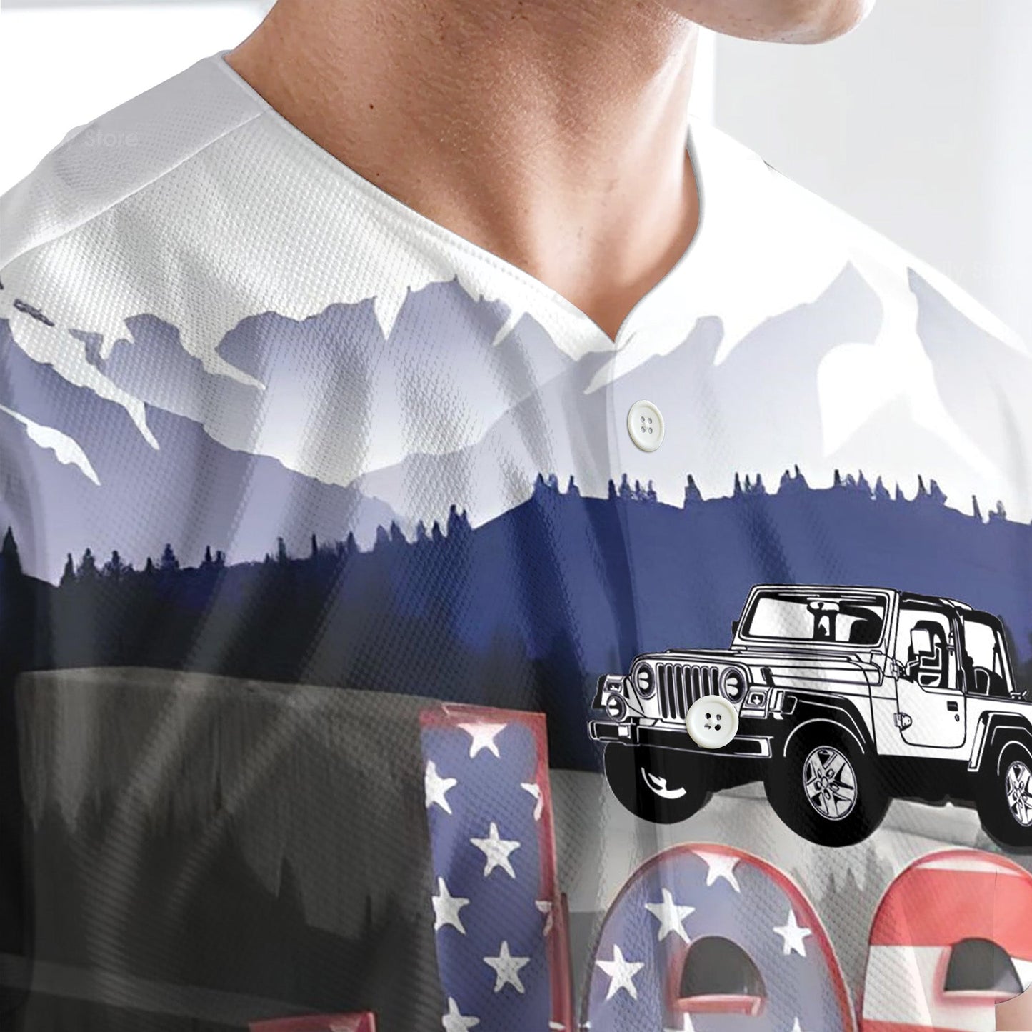 Jeep American Jeep Lover - Baseball Jersey - Christant Gift For Him