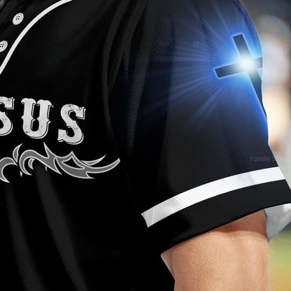 I Ride With Jesus Christian Biker - Baseball Jersey - Christant Gift For Him