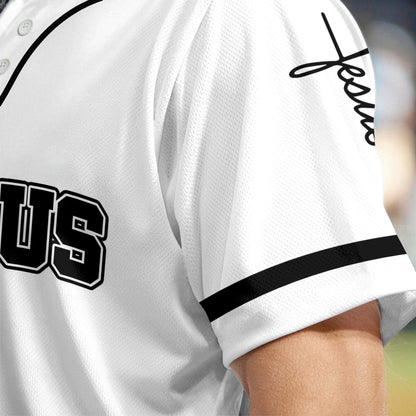 He has my back -Baseball Jersey - Christant Gift For Him for God, Jesus, Christian