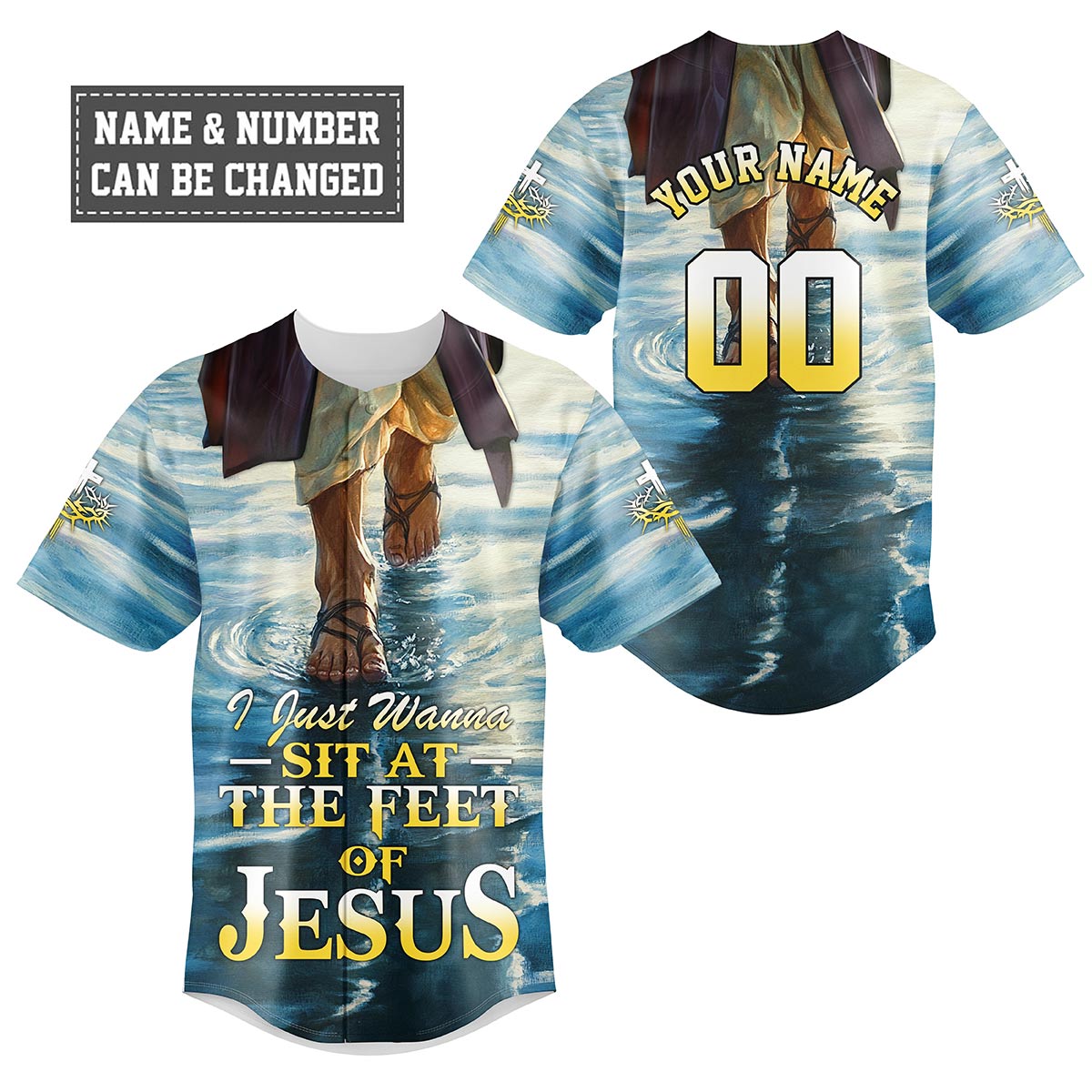 I Just Wanna Sit At The Feet Of Jesus Baseball Jersey Bundle