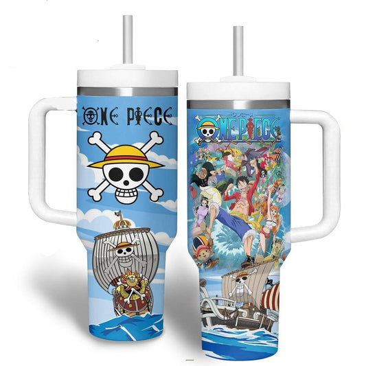 One Piece 40 Oz Tumbler One Piece All Characters Tumbler 40 Oz Colorful