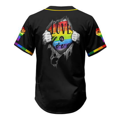 LGBT Love Is Love Baseball Tee Jersey Shirt