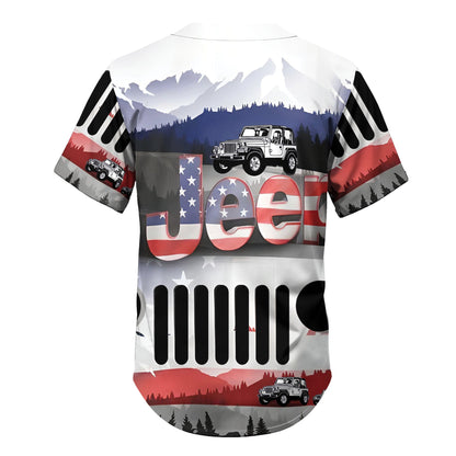 Jeep American Jeep Lover - Baseball Jersey - Christant Gift For Him
