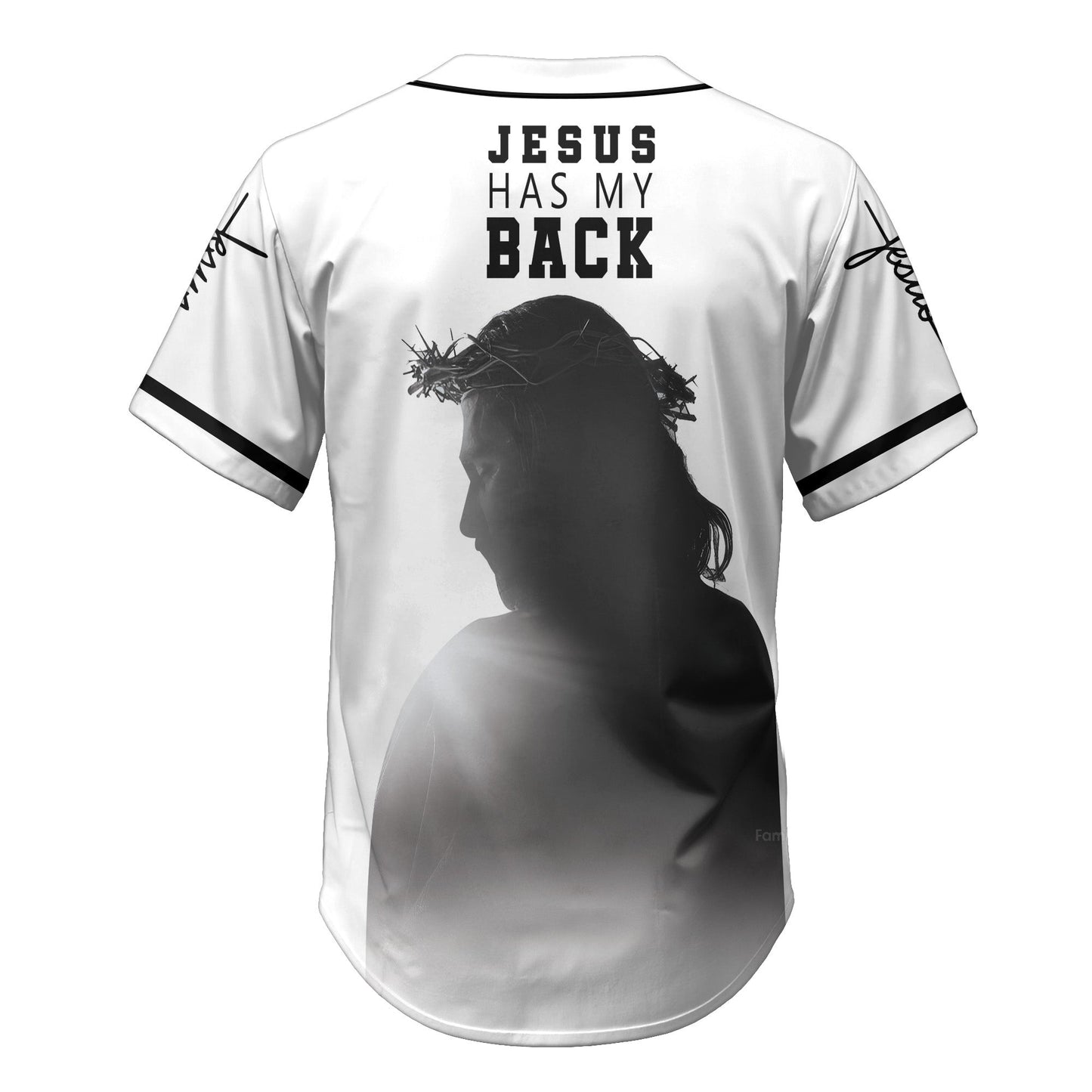 He has my back -Baseball Jersey - Christant Gift For Him for God, Jesus, Christian