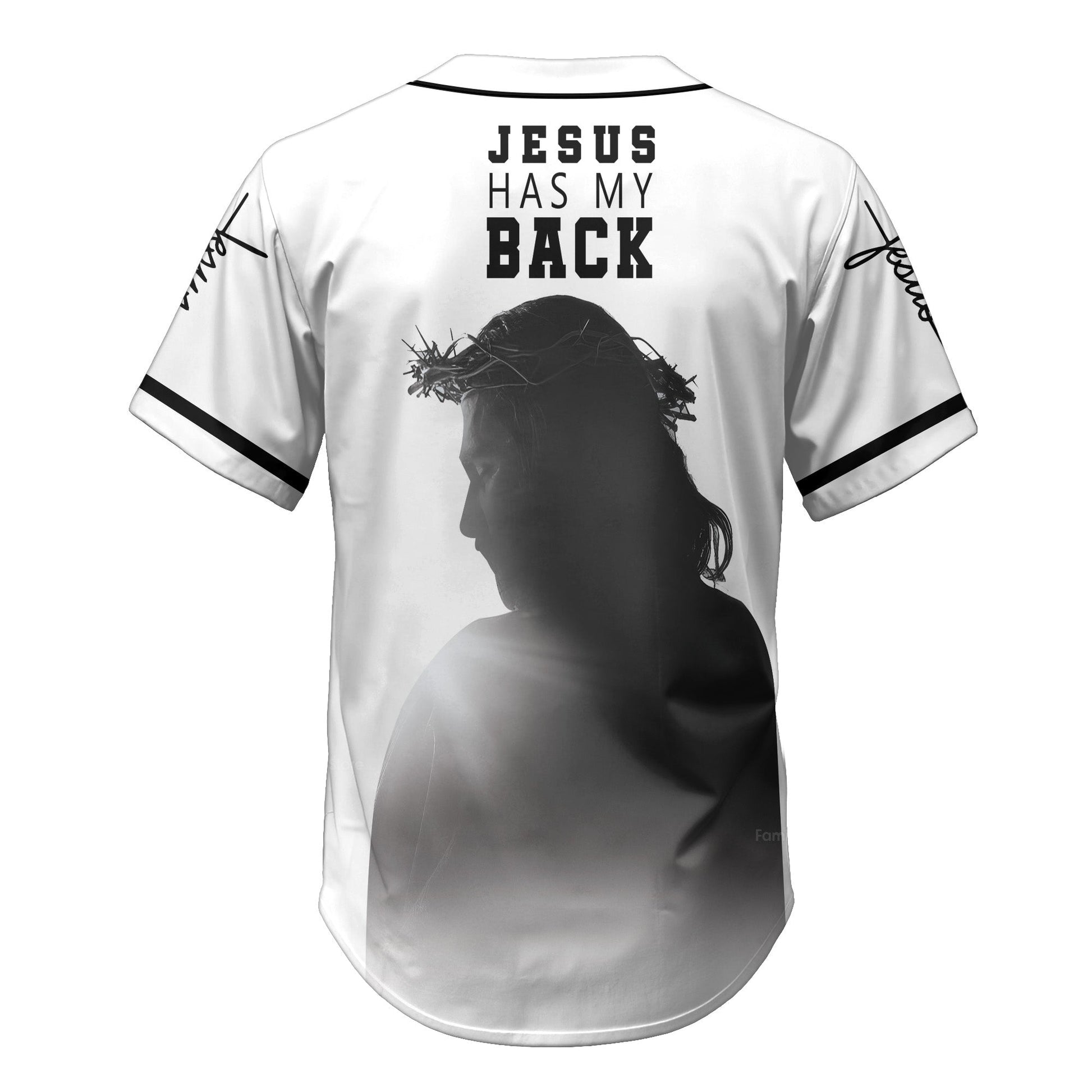 He has my back -Baseball Jersey - Christant Gift For Him for God, Jesus, Christian